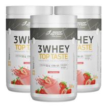 3x Whey 3W Top Taste Body Action Morango 900g - 3x Whey 3W Top Taste Body Action Morango 900g -
