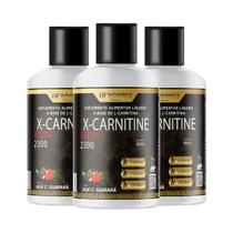 3x x-carnitine 2300 cromo 480ml acai guarana hf suplements