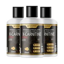 3x x-carnitine atena 2300 cromo 480ml laranja hf suplements