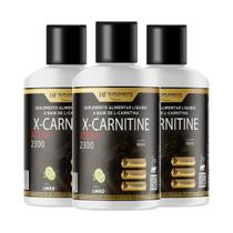 3x x-carnitine atena 2300 + cromo 480ml limão hf suplements