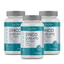 3x Zinco Quelato 29mg Lauton 60 Cápsulas