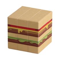3x3x3 Cubo Mágico UV Graffiti Hambúrguer Quebra-cabeça De Alívio Do Estresse Jogo De Velocidade