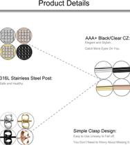 4-8 pares brincos de garanhão de aço inoxidável para homens mulheres squa