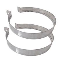 4 Abraçadeira 10 Polegadas Inox 430 Para Duto Churrasqueira