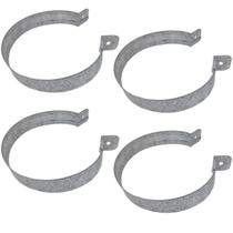 4 Abraçadeira 200mm 8 Pol. Duto Churrasqueira Galvanizada