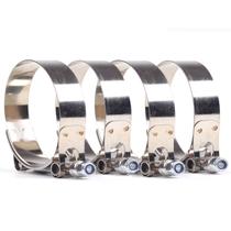 4 abraçadeiras T-bolt em aço inoxidável, faixa de aperto 124-129 mm 4 abraçadeiras T-bolt em aço inoxidável, faixa de aperto 124-129 mm