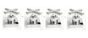 4 Acabamentos Registro Cruzeta Quadrado Luxo 3/4 Padrão Deca 16 dentes 4 Acabamentos Registro Cruzeta Quadrado Luxo 3/4 Padrão Deca 16 dentes