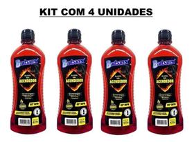 4 Acendedor Gel Para Churrasqueira Lareira Rechauds Barbarex