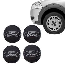 4 Adesivo Jogo Emblema Ford Preto Roda Calota Centro