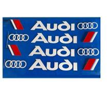 4 Adesivo Logo Emblema Maçaneta Lateral Audi Rs Sport Etc..