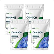4 Adubo 04-14-08 Fertilizante Mineral Misto - 1kg Maxgreen