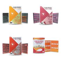 4 Álbuns 1924 A 2025 Réis, Cruzado, Cruzeiro e Real