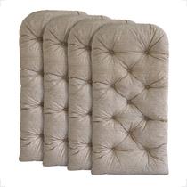 4 Almofada Impermeável P/ Poltrona Cadeira de Área e Jardim