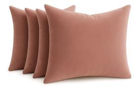 4 Almofadas Cheia Veludo Macio Premium Sala Sofa Quarto Decorativa 45x45 Rosa 4 Almofadas Cheia Veludo Macio Premium Sala Sofa Quarto Decorativa 45x45 Rosa