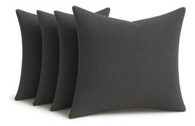 4 Almofadas Cheia Veludo Suede Sofa 45x45 Cinza Escuro 4 Almofadas Cheia Veludo Suede Sofa 45x45 Cinza Escuro