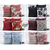 4 Almofadas Cheias Decorativas Com Zíper Entrega Imediata
