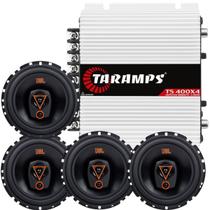 4 Alto Falantes Jbl 6trms80 80w + Módulo Taramps Ts400x4 Fio