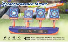 4 Alvos Eletrônicos e Automáticos com 3 Displays p/ Dardos Nerf, Bolinhas e Flechas - Shooting Target