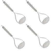 4 Amassador Espremedor De Batatas Purê Inox Cabo Reforçado 4 Amassador Espremedor De Batatas Purê Inox Cabo Reforçado