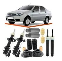 4 Amortecedor+ 4 Kit Suspensão Siena Fire 08 09 10 11 12 13