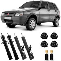 4 Amortecedor Fiat Uno Mille Way 2008 a 2013 Dianteiro Traseiro Cofap e Kit