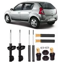 4 Amortecedor Kit Suspensão Renault Sandero 2007 A 2013