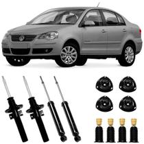 4 Amortecedor Polo Sedan 2007 a 2014 Dianteiro Traseiro Monroe e Kit