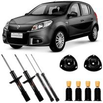 4 Amortecedor Renault Sandero 2008 a 2013 Dianteiro Traseiro Cofap Turbogas e Kit