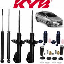 4 Amortecedor Traseiro E Dianteiro Kayaba + 4 Kit Honda City