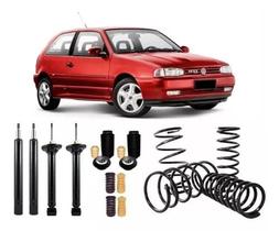 4 Amortecedores 4 Molas 4 Kits Batente Gol G2 G3 G4