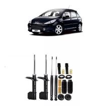4 Amortecedores Kit Batente Peugeot 307 Dianteiro E Tras.