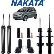 4 Amortecedores Nakata + 4 Kits Novos Fiat Idea 2006 A 2017