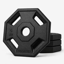 4 Anilhas 5kg Consport Revestida em ABS Peso Academia Treino Musculação