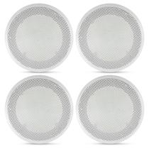 4 Arandelas P/ 6 Pol Som Ambiente Teto Gesso Pvc Embutir