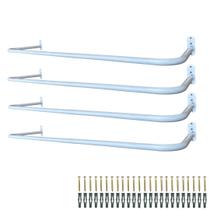 4 Araras Fixador De Parede 80cm Formato Cabideiro Da Roupas Aço Alta Resistência 4 Araras Fixador De Parede 80cm Formato Cabideiro Da Roupas Aço Alta Resistência