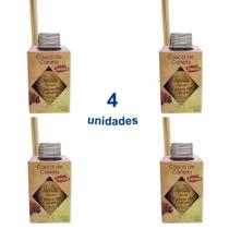 4 Aromatizador Ambiente Casca de Canela Difusor Aroma Vareta Perfume Casa 100ml Luz Aroma - Envio Já