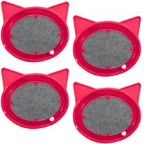 4 Arranhador Gato Super Cat Relax Pop Furacão Pet - Vermelho