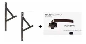 4 Articulacao Janela Maxim-ar Braço 40cm + 4 Fecho Bronze