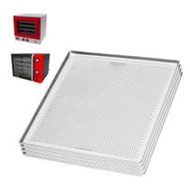 4 Assadeiras 35X35 Perfurada Para Forno Turbo Aluminio - Imeca