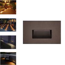 4 Balizador Led 4X2 Deitada De Embutir 2W Luz Branco Quente 4 Balizador Led 4X2 Deitada De Embutir 2W Luz Branco Quente