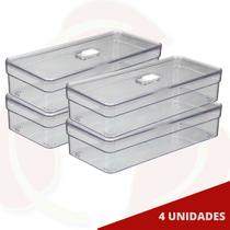 4 Bandejas Organizadores de Ovos Modular Acrilico Retangular 4 Bandejas Organizadores de Ovos Modular Acrilico Retangular