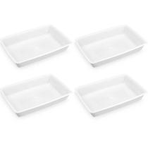 4 Bandejas Plásticas para Alimentos Retangular 7L Bacia Cozinha Açougue Plasvale 4 Bandejas Plásticas para Alimentos Retangular 7L Bacia Cozinha Açougue Plasvale