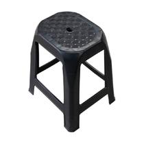 4 Banquetas de Cozinha Banco 49cm De Plástico Preto e Branco 4 Banquetas de Cozinha Banco 49cm De Plástico Preto e Branco