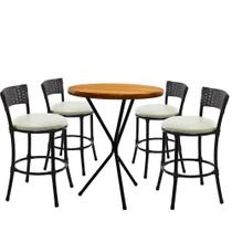 4 Banquetas Forts Baixa Fibra Sintética Preto Ferro Assento Branco Com Bistrô 4 Banquetas Forts Baixa Fibra Sintética Preto Ferro Assento Branco Com Bistrô