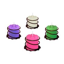 4 Bases Espiral 4 Velas Coroa Advento Candelabro Cores 2