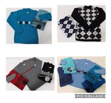 4 Básica Lã Blusa Frio Menino Inverno Tm 8 10 12 Juvenil 941