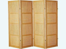 4 Biombo Folha Horizontal Vertical Ripado Divisor Madeira Painel Mdf Cru Divisória Separador De Ambiente