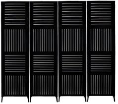 4 Biombo Pintado Reto Com Pés Folha Painel Mdf Divisor Divisória Separador De Ambiente Branco Ou Preto Vários Modelos
