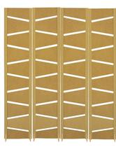 4 Biombo Slim Reto Com Pés Folha Painel Mdf Cru Divisor Divisória Separador De Ambiente Vários Modelos
