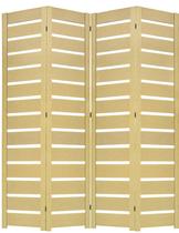 4 Biombo Slim Sanfonado Com Dobradiças Folha Painel Mdf Cru Divisor Divisória Separador De Ambiente Vários Modelos